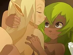 老的金髮碧眼女人引誘年輕的金髮女郎